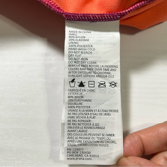 PrAna Womens Lahari One Piece Swimsuit Pomegranate Marrakesh Size Small - NWT - Picture 10 of 15